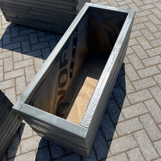 AMISHOUT - Jardinière haute en bois 100x40x54 cm - anthracite - jardinière d'extérieur