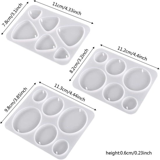 Thelau - Sieraden epoxyhars vormen - Hanger & oorbellen - Silicone