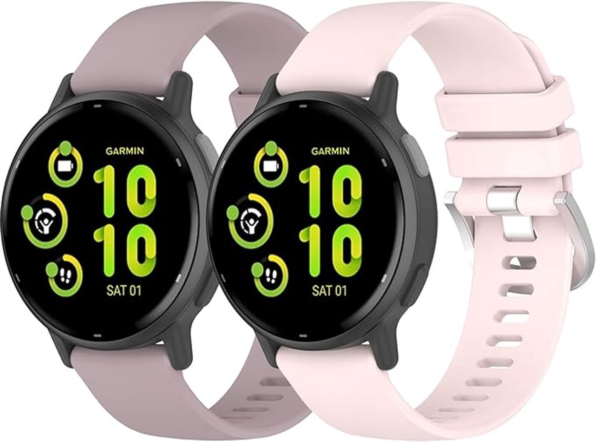 20 mm armband compatibel met Garmin Vivoactive 5/3/3 Music armbanden, heren, dames, siliconen, reservearmbanden voor Garmin VivoMove Trend/Sport/Style (zonder horloge)