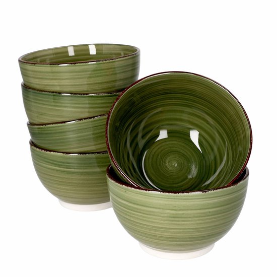 Set van 6 graankommen Waldi groen - 24326366