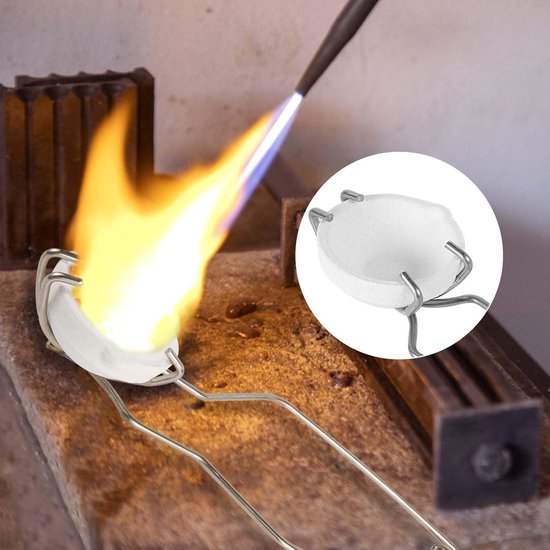 Smeltkroesset - 6 stuks met kwartskroezen en tangen Smeltkroezen voor het smelten en gieten van metalen Geschikt voor raffineren van goud, zilver, aluminium, koper en messing