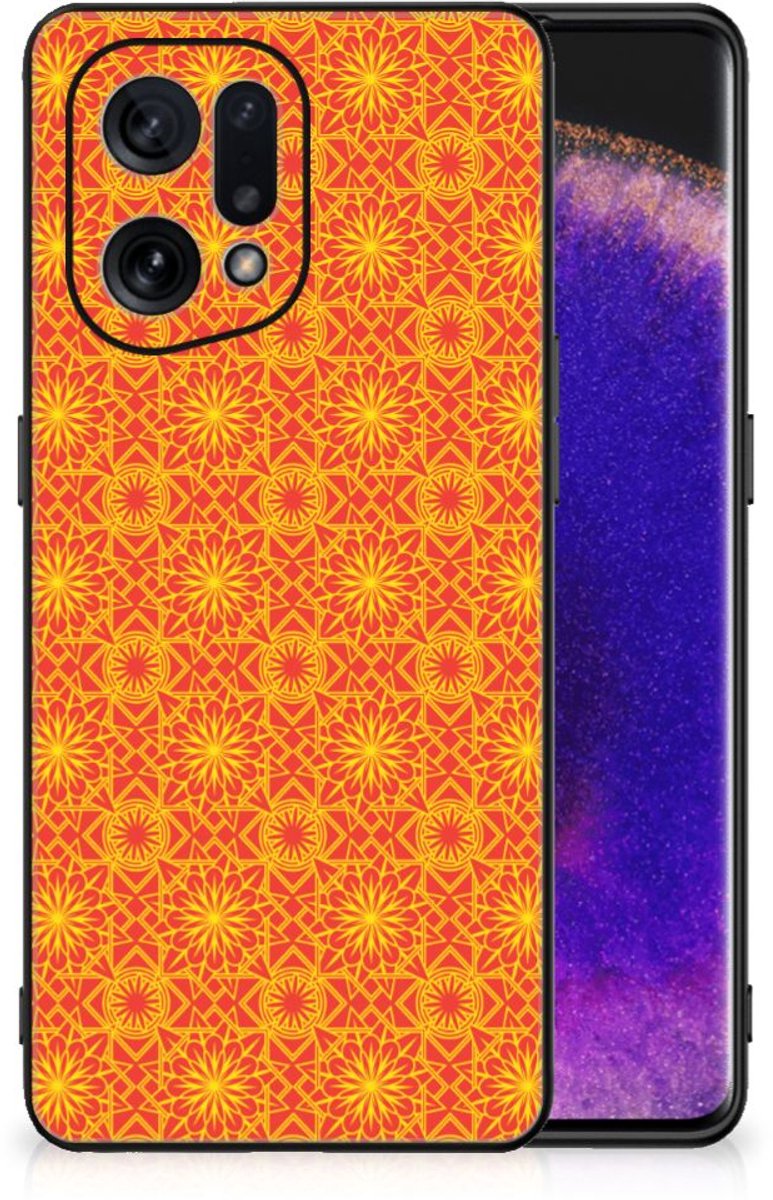 OPPO Find X5 Back Case Batik Oranje