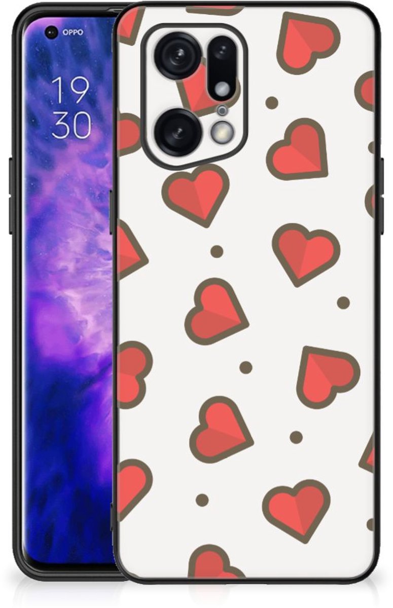 OPPO Find X5 Pro Back Case Hearts