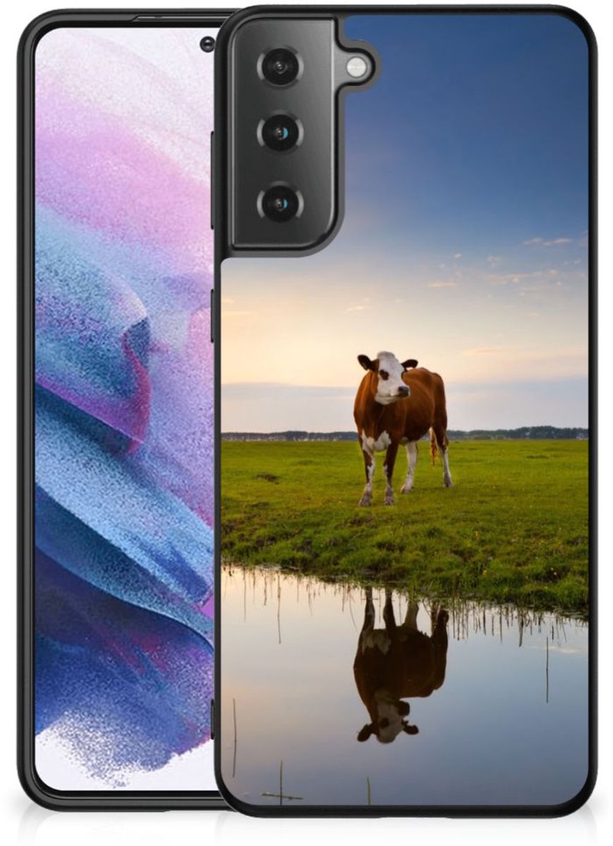 Samsung Galaxy S21 Plus Dierenprint Telefoonhoesje Koe