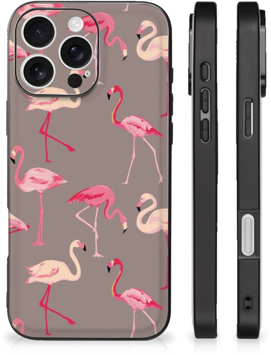 iPhone 16 Pro Dierenprint Telefoonhoesje Flamingo