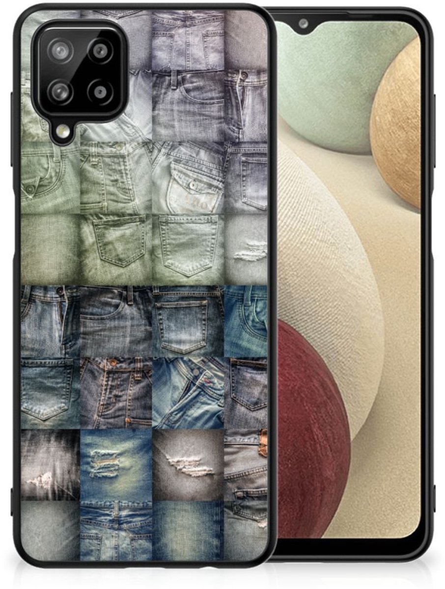 GSM Cover Samsung Galaxy A12 Spijkerbroeken