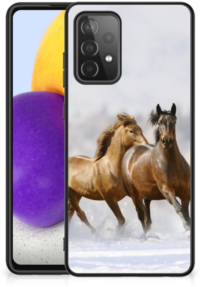 Samsung Galaxy A72 (5G/4G) Dierenprint Telefoonhoesje Paarden
