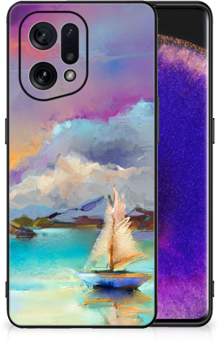 Kleurrijke Telefoonhoesje OPPO Find X5 Boat