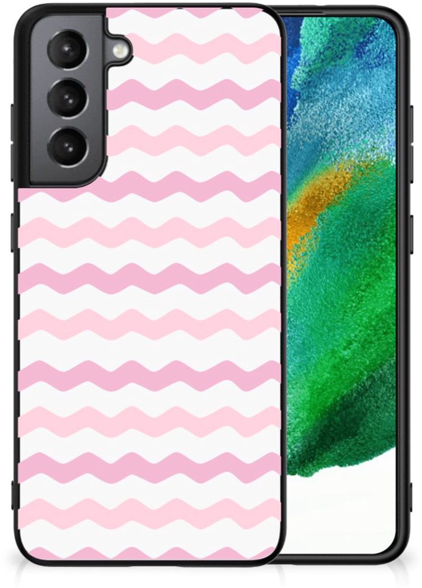 Samsung Galaxy S21FE Back Case Waves Roze