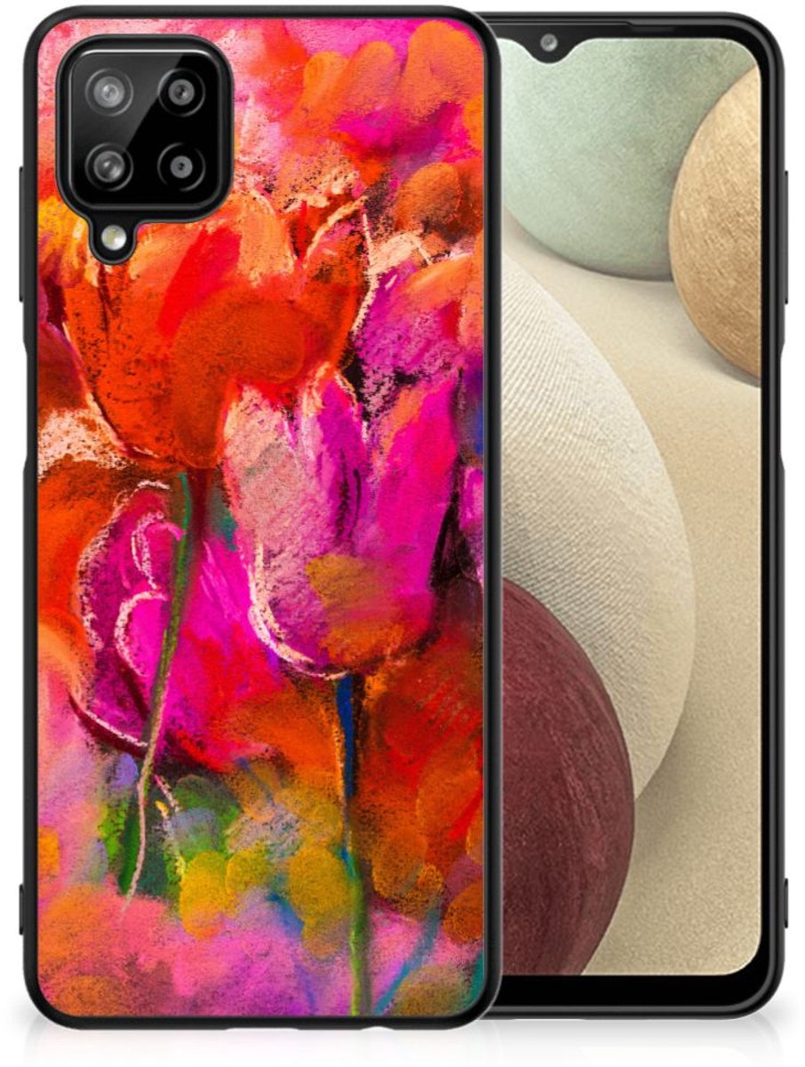 Kleurrijke Telefoonhoesje Samsung Galaxy A12 Tulips