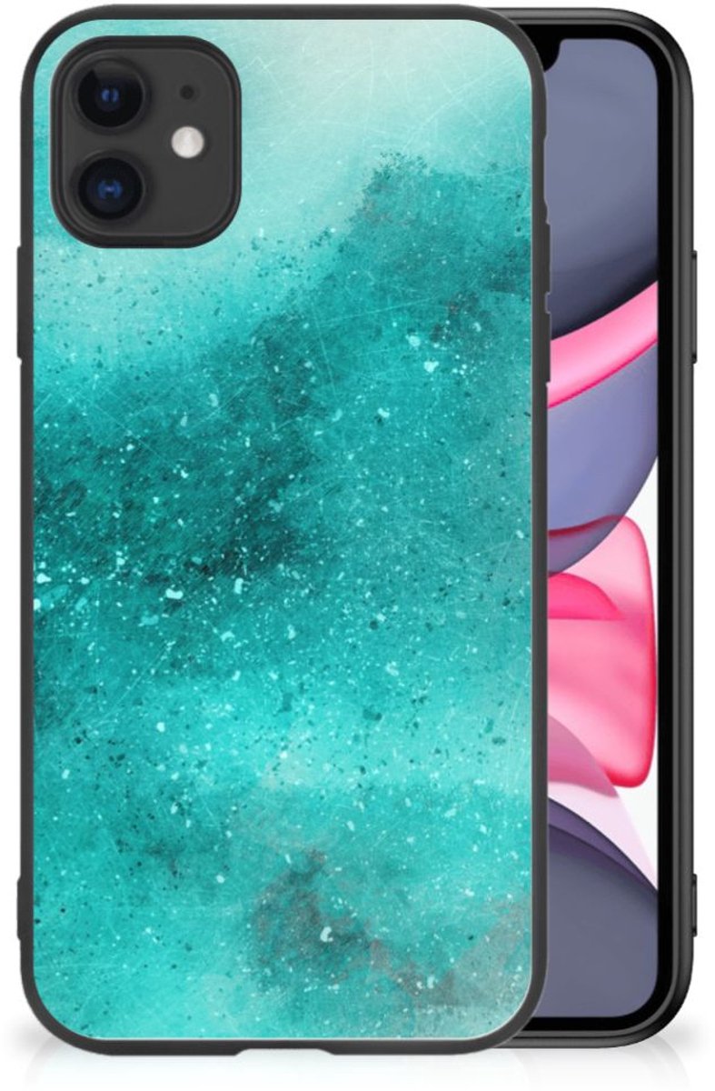 Kleurrijke Telefoonhoesje iPhone 11 Painting Blue