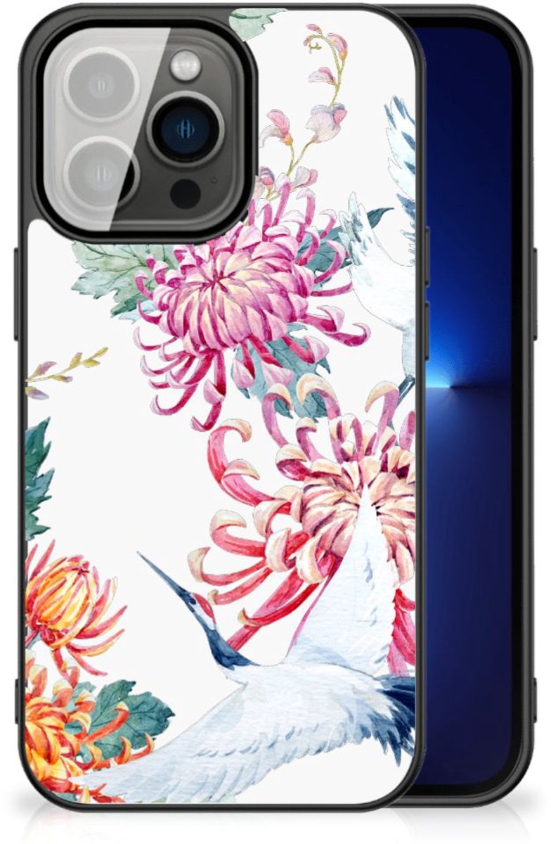 iPhone 13 Pro Dierenprint Telefoonhoesje Bird Flowers
