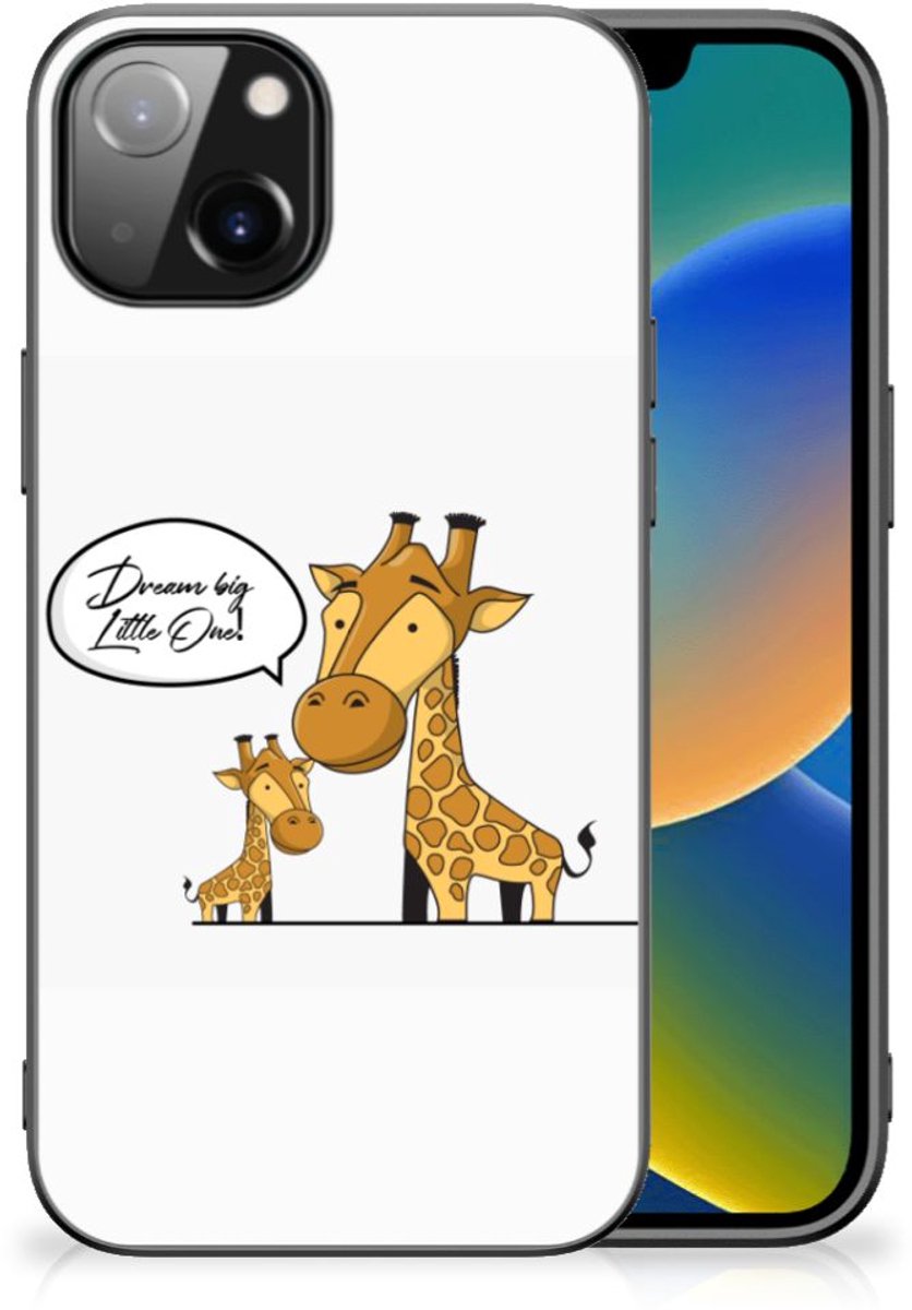 Back Cover voor Apple iPhone 13/14 Hoesje Giraffe