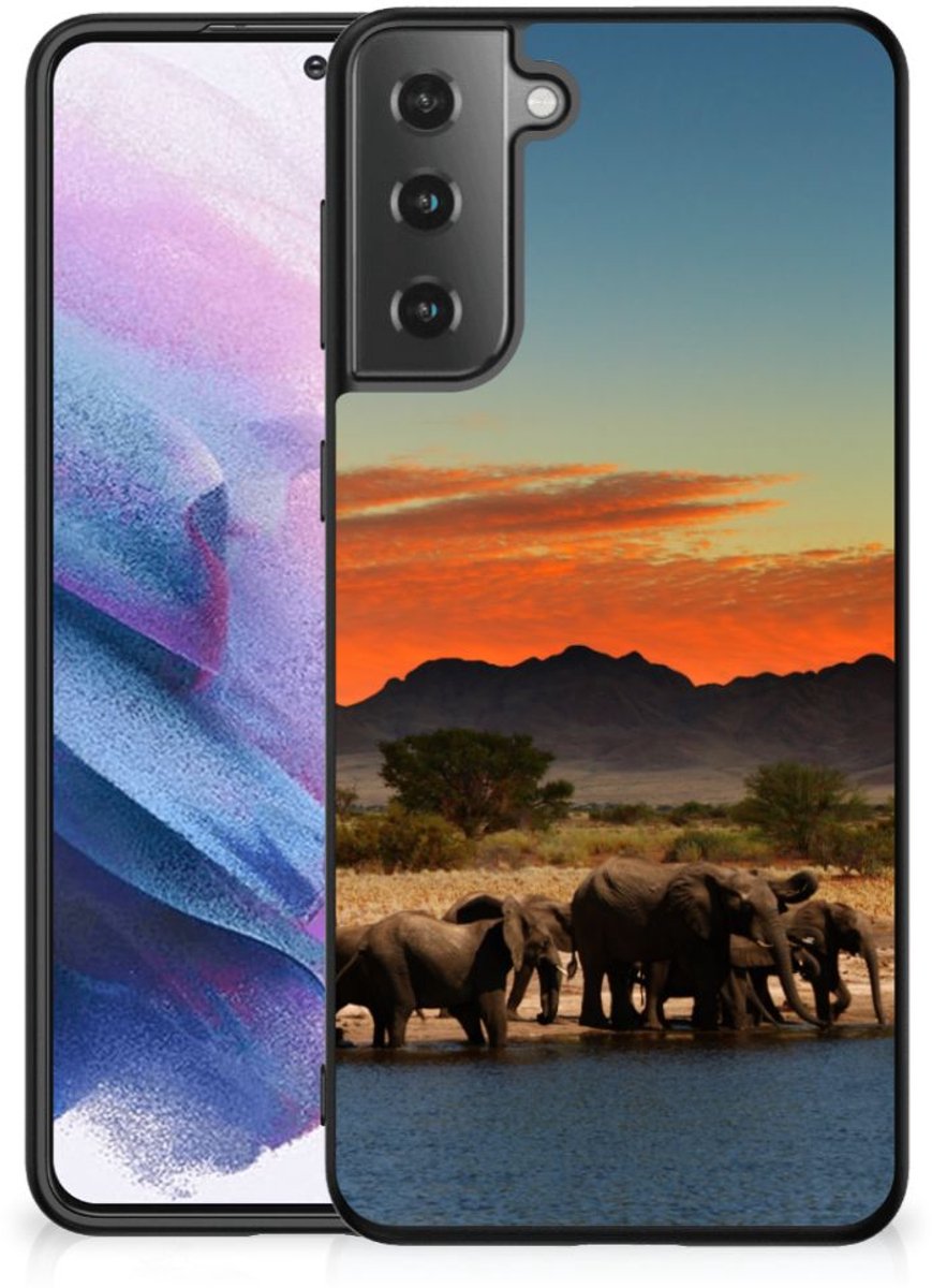 Samsung Galaxy S21 Plus Dierenprint Telefoonhoesje Olifanten