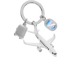 Metalmorphose Sleutelhanger Vliegtuig, Koffer en vliegtuigraam voor de echte reisliefhebber Metalmorphose Sleutelhanger Vliegtuig, Koffer en vliegtuigraam voor de echte reisliefhebber