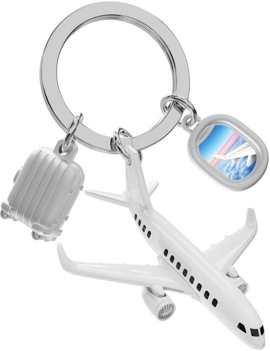 Porte-clés Metalmorphose Avion, Valise et Hublot d'avion pour les vrais passionnés de voyages