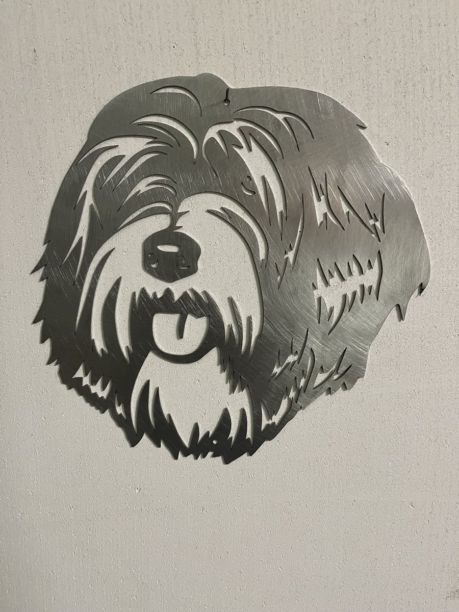 Metalen Hond - Tibetaanse Terriër - Wanddecoratie Cortenstaal