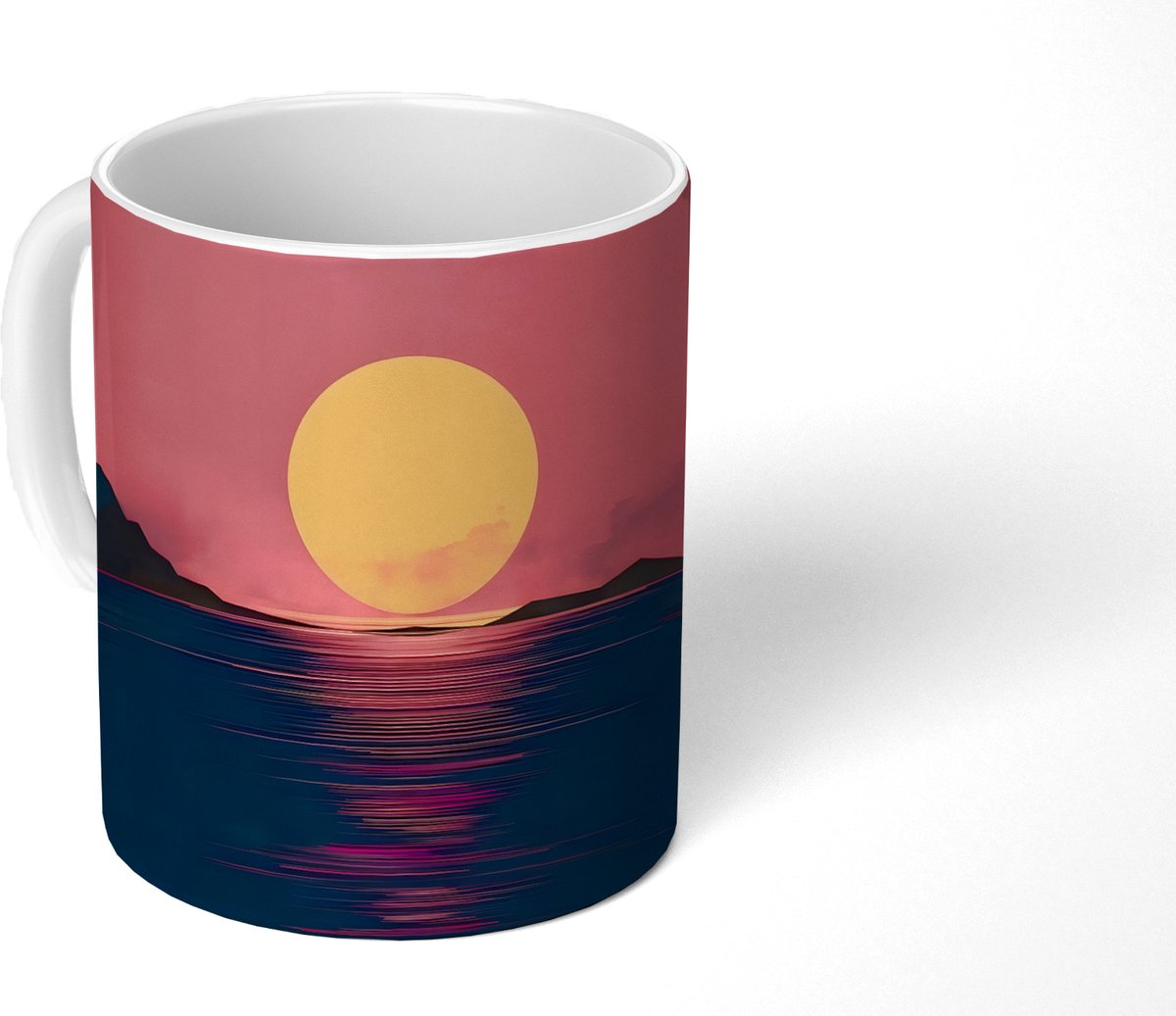 Mok - Koffiemok - Zon - Geel - Bergen - Water - Mokken - 350 ML - Beker - Koffiemokken - Theemok
