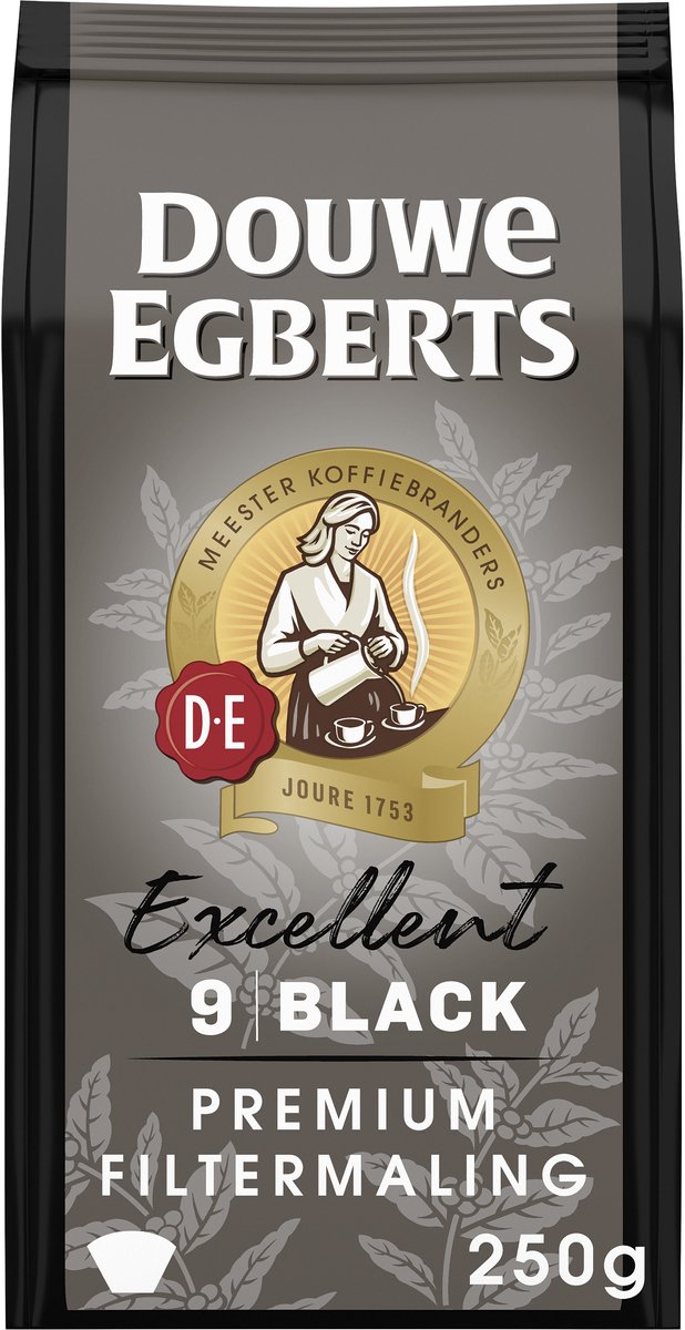 Douwe Egberts Excellent Black Filterkoffie - 4 x 250 gram thumbnail 6