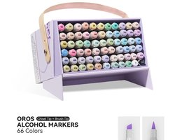 Arrtx - OROS Brush & Chisel - Alcohol based Art markers - 66 Pastel kleuren