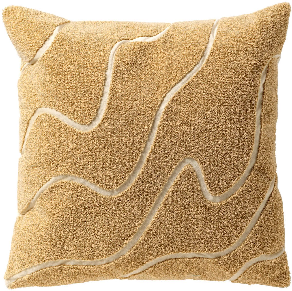 Dutch Decor CIRI - kussenhoes 45x45 cm - bouclé - Semolina - beige - met rits - zonder binnenkussen Lichtbeige