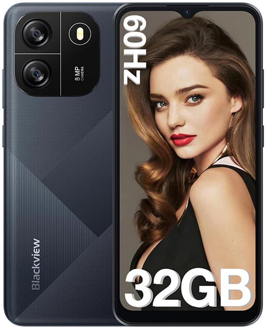Blackview WAVE 6C Smartphone - 4GB RAM - 32GB ROM - 6.52 inch - 4G Dual SIM - 5100mAh - 6.52 inch - Android 13 - 60Hz - GPS - Zwart
