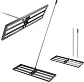 KSP-TEC Gazonrakel van roestvrij staal, 75 x 35 cm, professionele