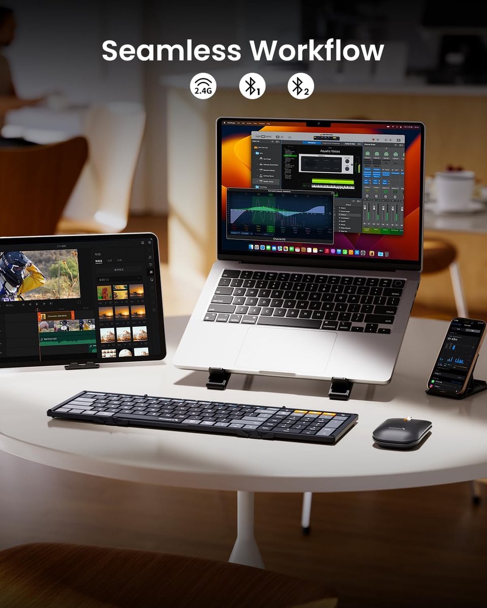 Opvouwbare Bluetooth Werkset met Reiskofferset thumbnail 3