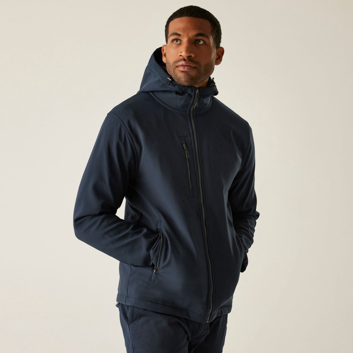 Jas Hiking Heren Ritsdetails Nagate Blauw