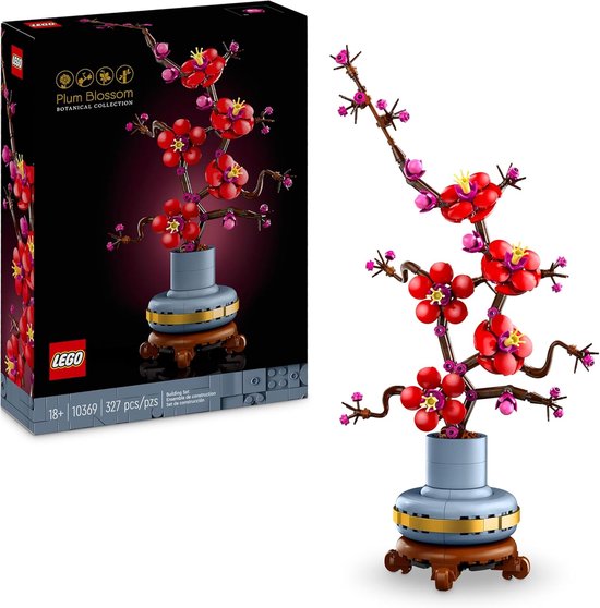 Décoration Fleurs d'abricotier japonais LEGO Botanicals , plante sans entretien, kit de construction pour Adultes de la collection botanique, Hobby créatif, cadeau pour femme ou homme