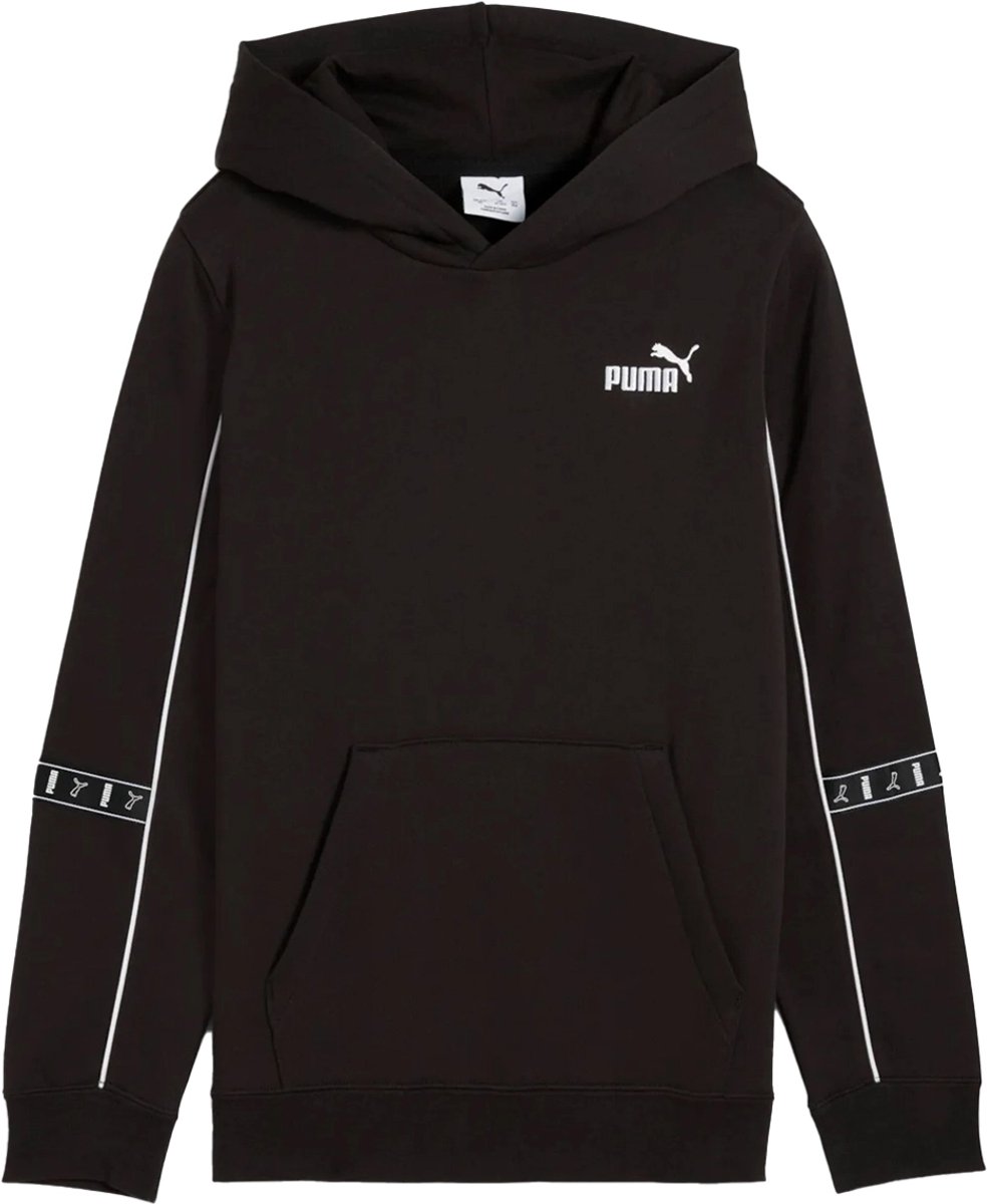 Puma ess tape layout hoodie fl in de kleur . Zwart