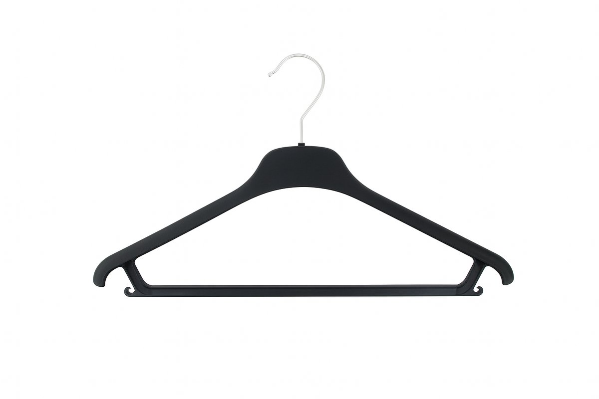 NFE-42 - Lichte kostuumhanger met broeklat - Kunststof Hanger - Zware Hanger - Jas Hanger - Kostuum Hanger - Jogging Pak Hanger - Broek Hanger - Kleding Set Hanger - 20 stuks