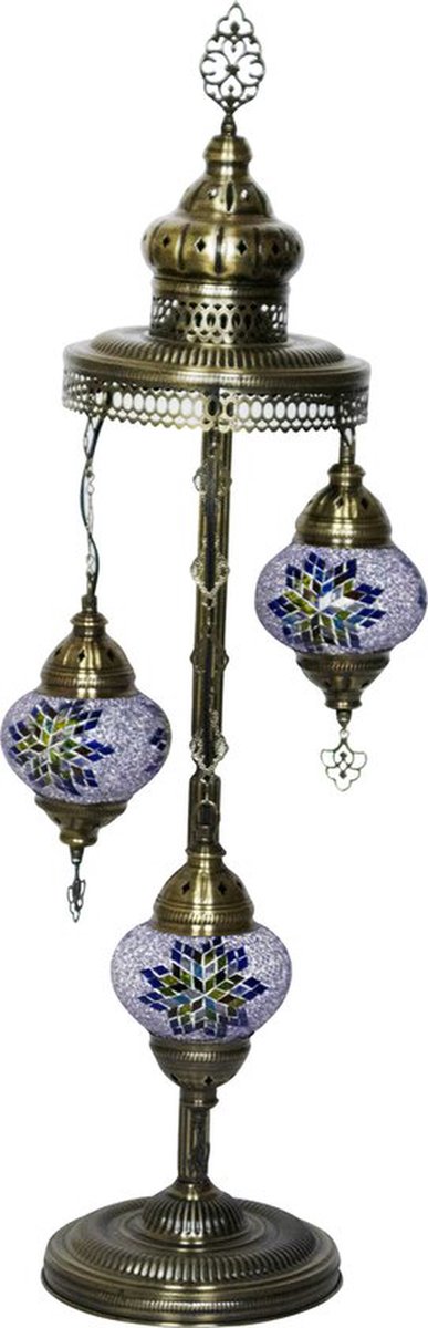 Oosterse vloerlamp - paars - hoogte 94cm - diameter 13,5cm - E14 fitting