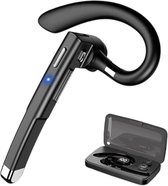 Bluetooth Headset - Draadloos V5.1 Oortje - Met CVC 8.0 Noise Cancelling Microfoon - Voor Rijden & Kantoor - Voor iPhone & Android - Zwart - 1 stuk