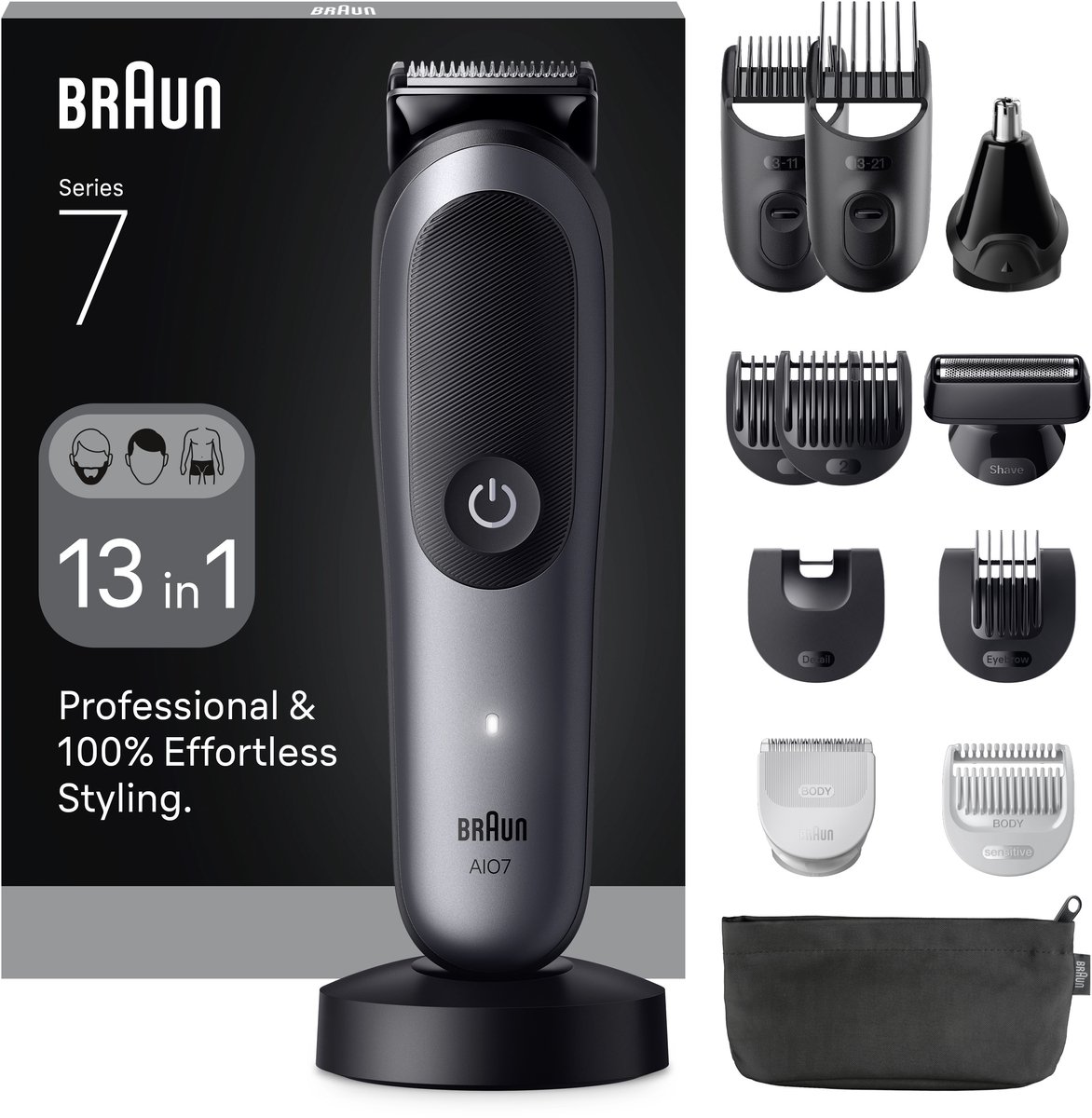 Braun 80789908 scheer-, knip- en trimapparaat Donkergrijs 21 Lithium-Ion (Li-Ion)