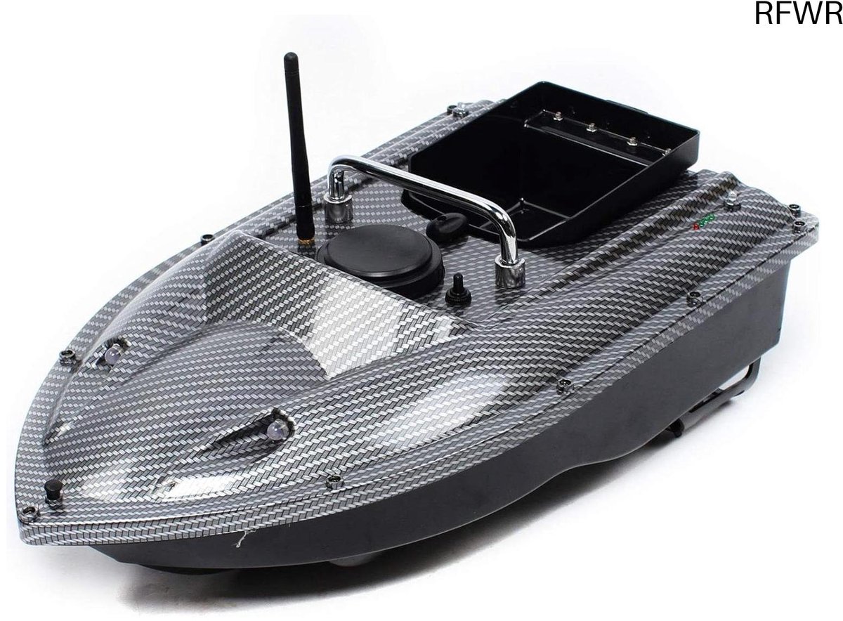 RFWR® RC Voederboot voor Nachtvissen en Karpervissen - 500m Afstandsbediening, Dubbele Motoren en LCD Visvinder