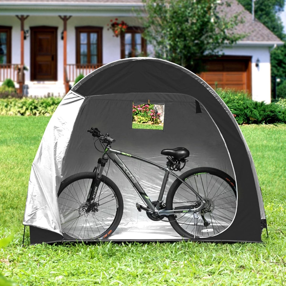 RFWR® Waterdichte Fietstent voor Buiten - Ruim 190 x 160 x 80 cm met Venster en Binnenzak