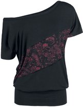 Black Premium by EMP Zwarte en rode topjes in een dubbelpak Vrouwen - 3XL