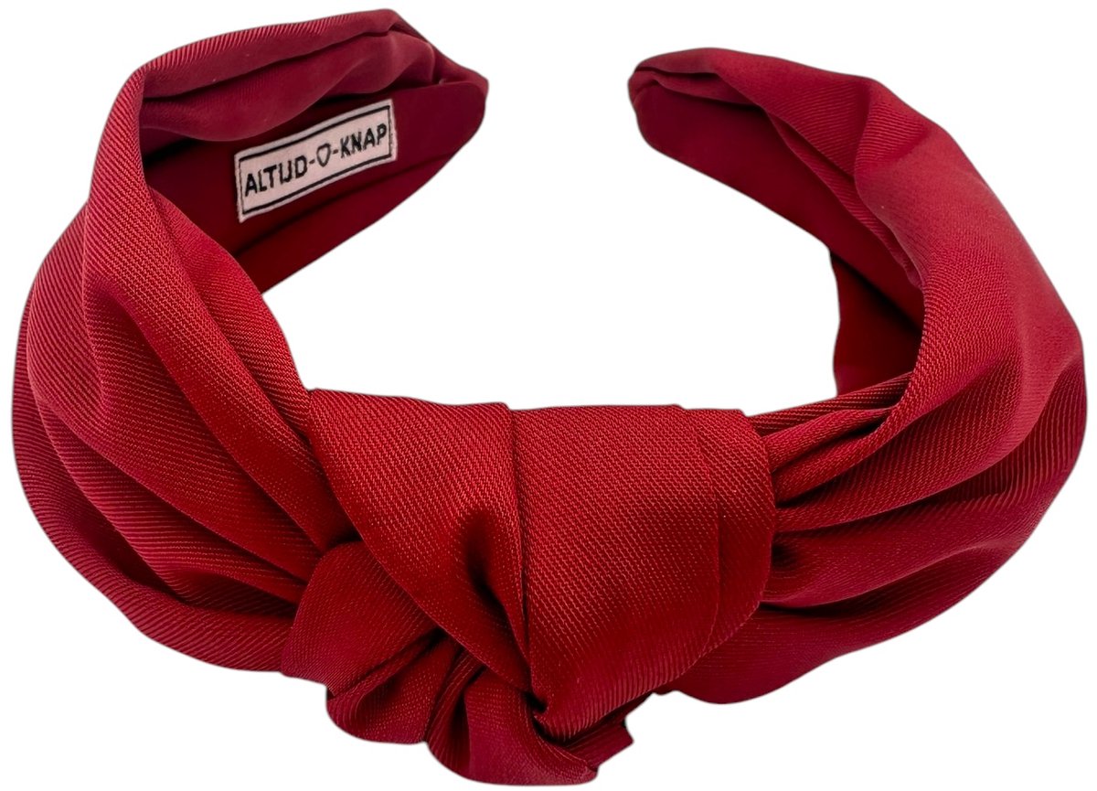 Altijd Knap - Haarband Basic Red - Rode haarband met knoop