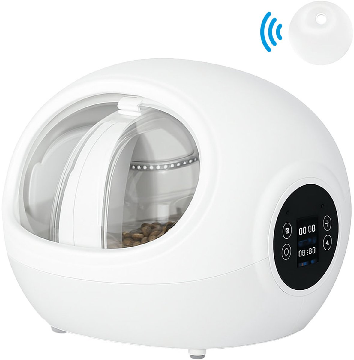 ZoeZo Design - Chip Voerdispenser - Type ZZ-FC1 - RFID - Automatische Voerbak Katten - Voerautomaat met Chip voor Halsband - Voederbak - Wit - Kat & Hond - Halsbandchip - Antidiefstal