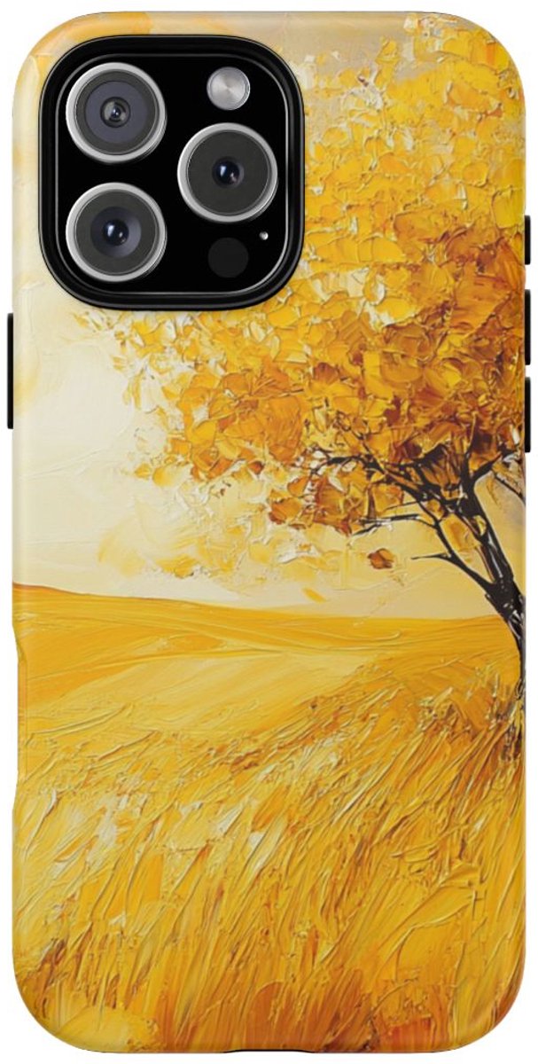Gouden Herfstboom Landschap – Telefoonhoesje Geschikt voor iPhone 16 Pro Max