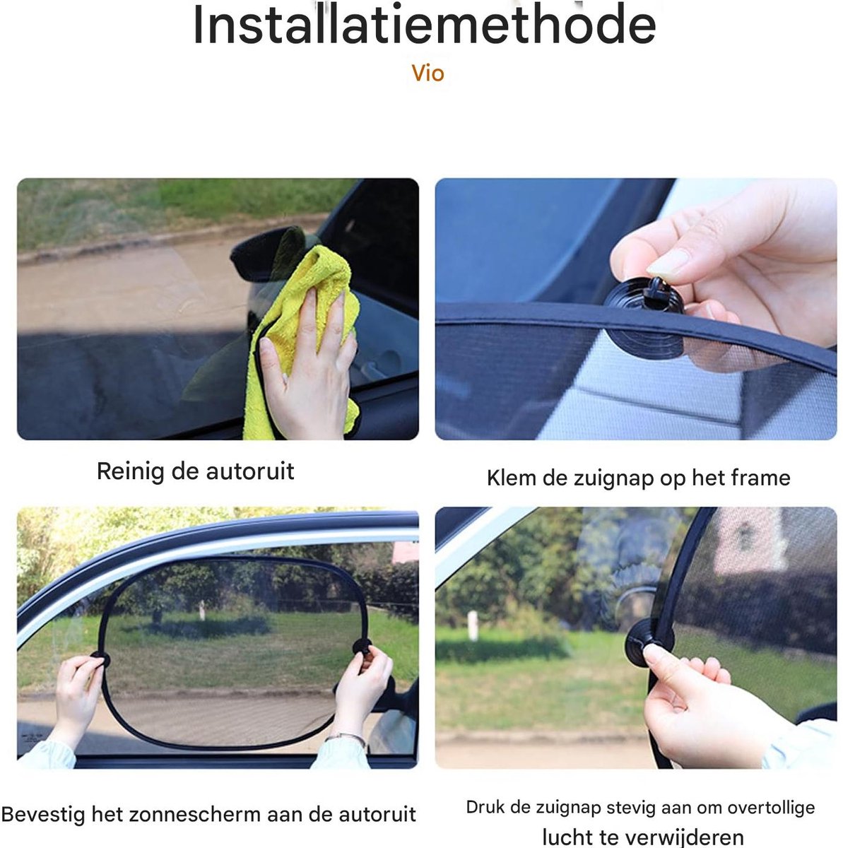 Zonnescherm Auto- 5 Delig- Verblinding en UV-bescherming -Zonwering Zijruiten-Zelfklevend — cadeau in Cadeau-ideeën - foto 7