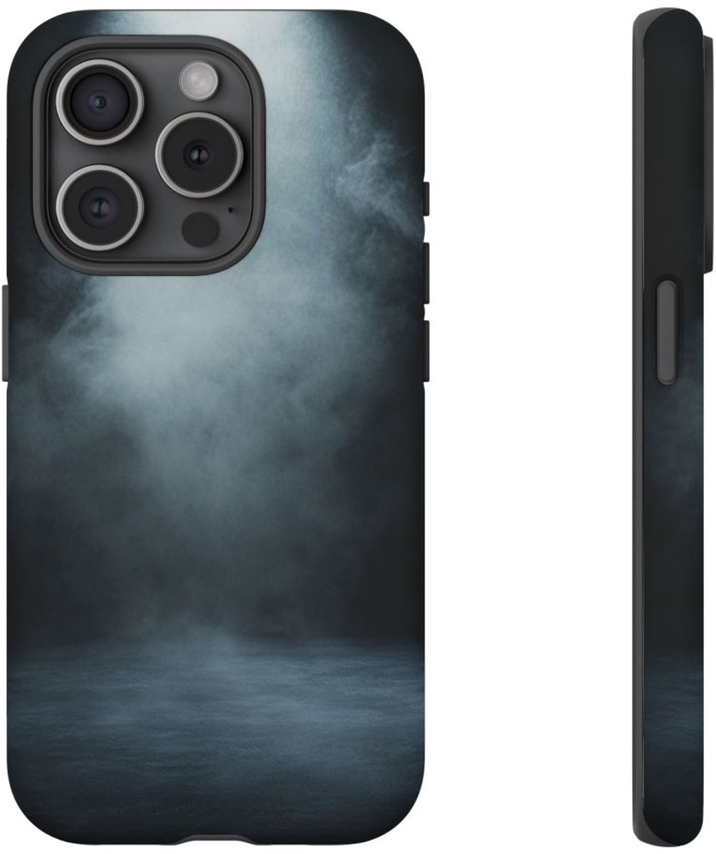 Sfeervolle Spotlight met Mistig Effect – Telefoonhoesje Geschikt voor iPhone 15 Pro