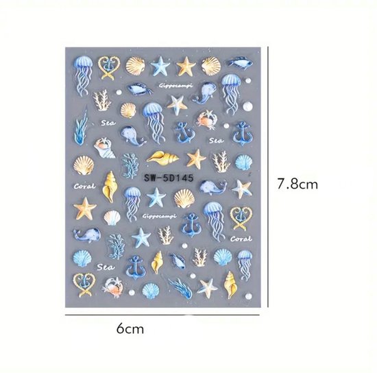 GoedeDoelen.Shop | Nagelstickers Oceanlife | Nail Art | Nagelverzorging | Nagelwraps | Nagelplakkers | Nail Deals | Nagelversiering | Nagelfolie | Ocean | Oceanlife