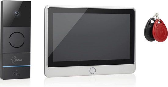 Sonnette vidéo Lexium sans abonnement - Sonnette avec caméra - Sonnette vidéo sans fil - Sécurité à domicile - Sonnette avec application - Sonnette intelligente - Geen frais mensuels - Caméra de sécurité - Sonnette WiFi - Pour smartphone et tablette
