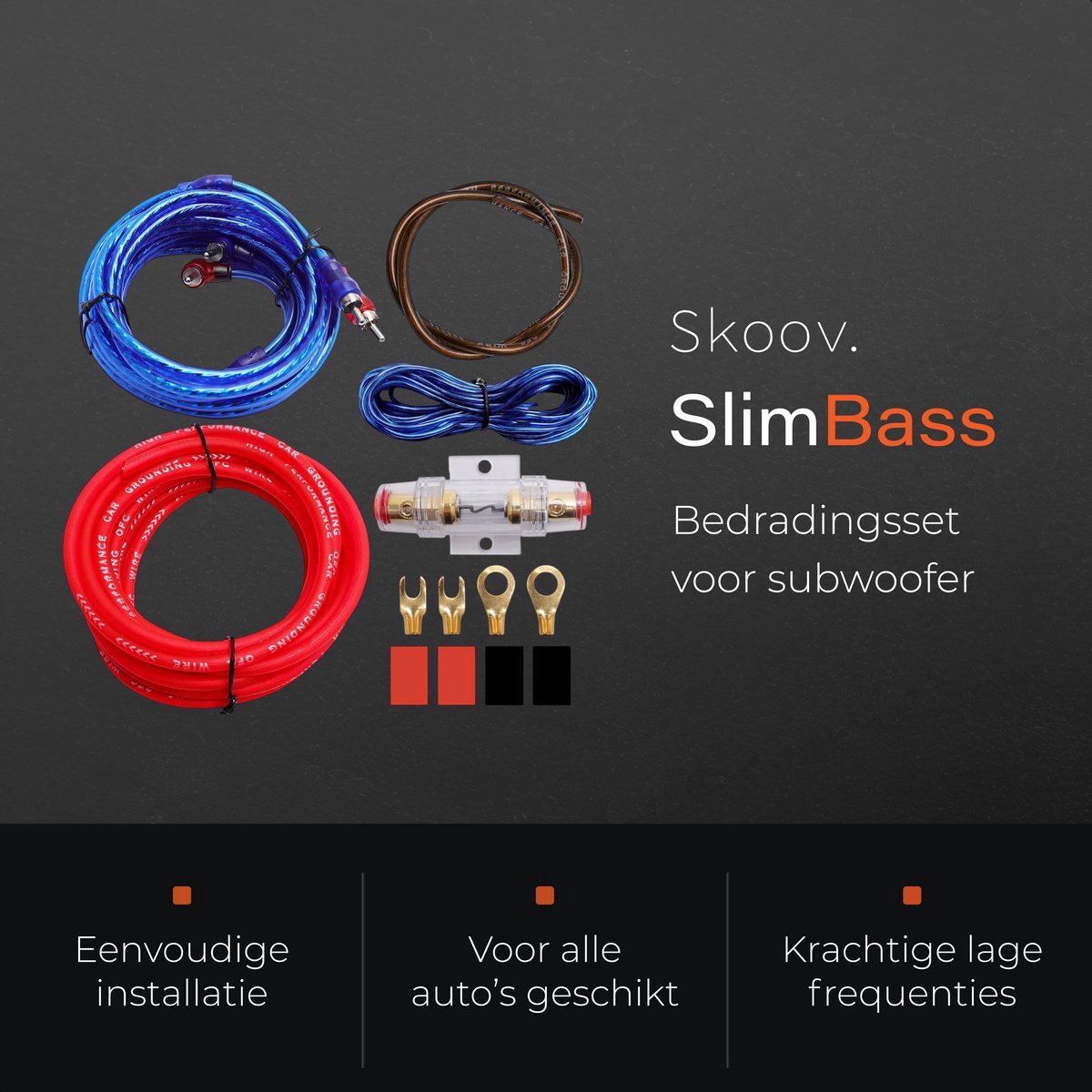 Subwoofer Kabelset - Compleet Audio Bedradingsset - Geschikt voor Autogeluidssystemen - Skoov – foto 3