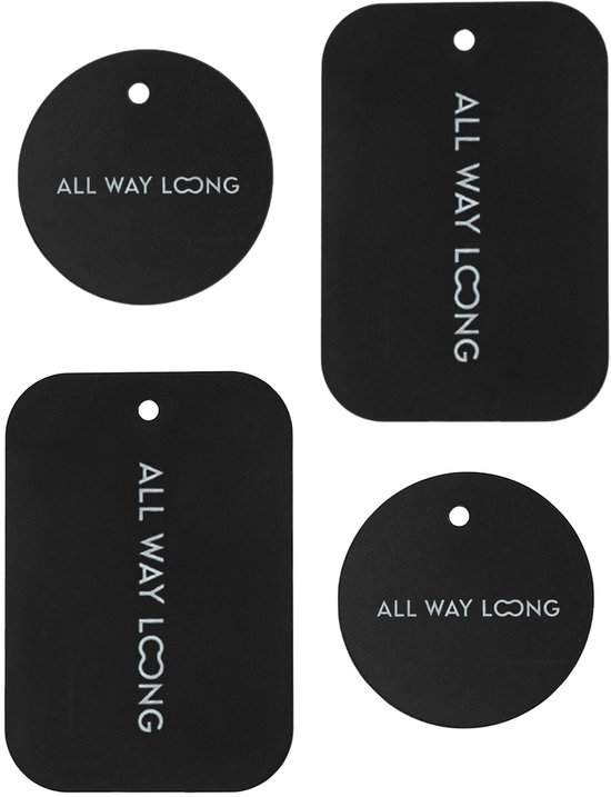 meacom Metalen plaatjes, set van 4 stuks, mobiele telefoonhouder, metalen plaatjes, vervanging, magnetische autohouders, metalen plaat, telefoonhouder, plaat voor mobiele telefoon en GPS (2