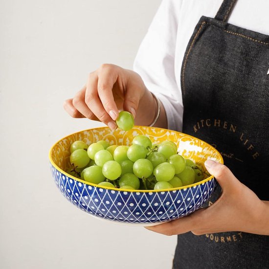 Grote serveerschalen, 25 cm keramische kommen voor pasta