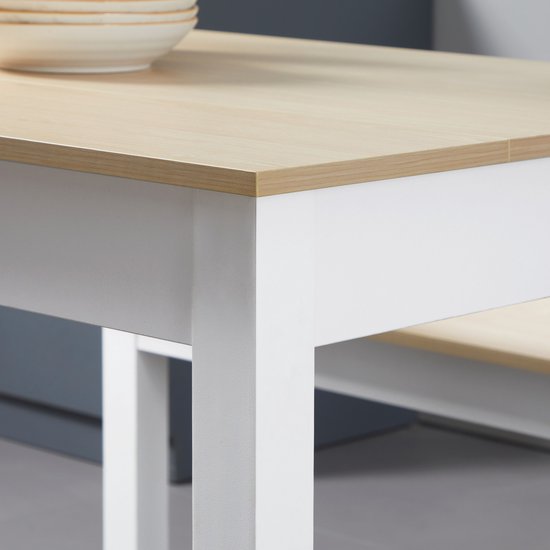 Ensemble de table à manger HOMCOM - Aggloméré - 119x70x75cm - Chêne