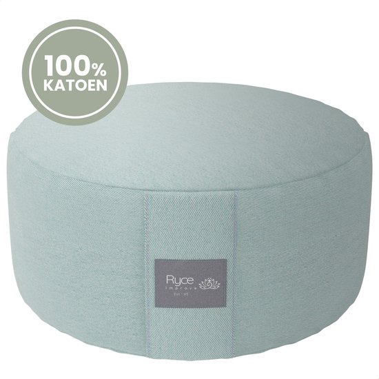 Ryce® MeditatieKussen - Yoga - Katoen - Boekweit - Mintgroen
